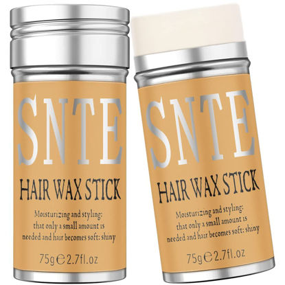 Picture of Samnyte Hair Wax Stick, 2PCS x 2.7 Oz Wax Stick for Hair Wigs Edge Control Slick Stick Hair Pomade Stick Non-greasy Styling Wax for Fly Away & Edge Frizz Hair