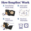 Picture of SoapSox Kids Exfoliating Bath Scrub (Bailey The Bear) - Soft Animal Toy Wash Cloth Sponge with Soap Pocket Insert - Fun Loofah Characters for Babies, Kids and Children