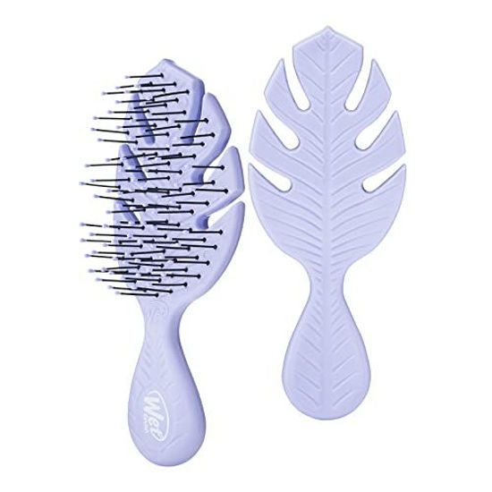 Picture of Wet Brush Go Green Mini Detangler, Purple - Detangling Travel Hair Brush - Ultra-Soft IntelliFlex Bristles Glide Through Tangles & Gently Loosens Knots While Minimizing Pain, Split Ends & Breakage