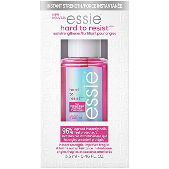 Picture of essie Nail Care, 8-Free Vegan, Hard To Resist Nail Strengthener, Glow and Shine, pink tint, 0.46 fl oz