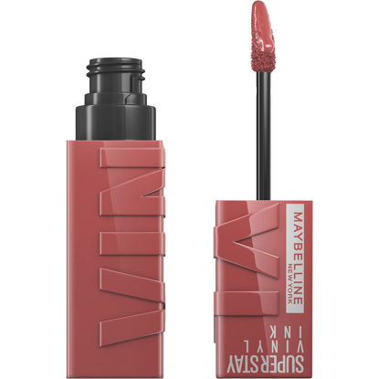 Picture of MAYBELLINE New York Super Stay Vinyl Ink Longwear No-Budge Liquid Lipcolor Makeup, Highly Pigmented Color and Instant Shine, Cheeky, Rose Nude Lipstick, 0.14 fl oz, 1 Count