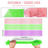 Picture of UJFQBH 3 Pieces African Bath Sponge African Net Long Net Bath Sponge Exfoliating Shower Body Scrubber Back Scrubber Skin Smoother,Great for Daily Use (Purple， Pink，Green)