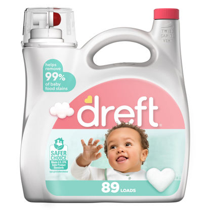 Picture of Dreft Stage 2: Active Baby Liquid Laundry Detergent, 89 Loads, 128 Fl Oz, Helps Remove 99% Of Baby Food Stains