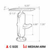 Picture of RAM Mounts Drill-Down Marine Electronic Mount RAM-111U with Medium Arm Compatible with Garmin, Humminbird, Lowrance + More