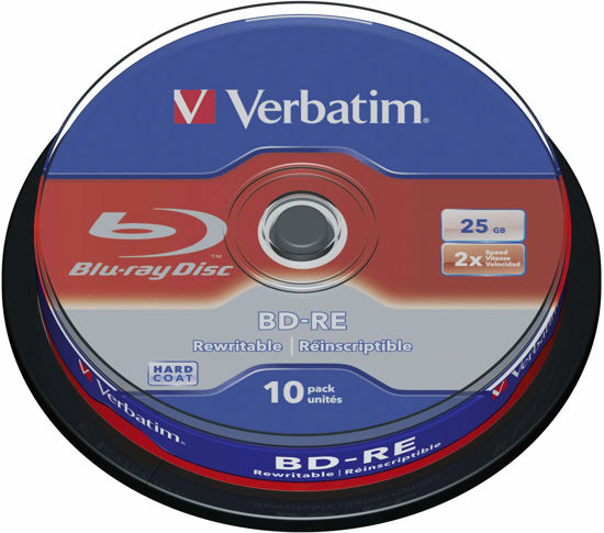 Picture of Verbatim BD-RE 25GB 2X with Branded Surface - 10pk Spindle