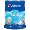 Picture of Verbatim CD-R Blank Discs 700MB 80 Minutes 52x Recordable Disc for Data and Music with Blank White Surface - 100 Pack Spindle