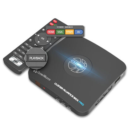 Picture of ClonerAlliance Box Pro, 1080p@60fps Video Recorder, DVR with HDMI Capture, Playback on TV. RCA/YPbPr/VGA to Digital Converter. Schedule Recording. No PC Required.