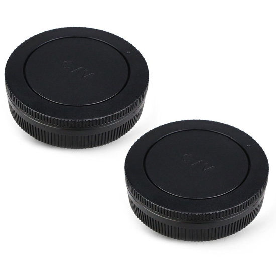 Picture of 2 Pack JJC Body Cap and Rear Lens Cap Cover Kit for Canon EOS M50 M50 Mark II M5 M6 M6 Mark II M200 M100 M10 M3 M2 M and More Canon EF-M Mount Mirrorless Camera and Lens