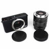 Picture of 2 Pack JJC Body Cap and Rear Lens Cap Cover Kit for Canon EOS M50 M50 Mark II M5 M6 M6 Mark II M200 M100 M10 M3 M2 M and More Canon EF-M Mount Mirrorless Camera and Lens