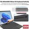 Picture of RENAISSER Pelican K8 Keyboard for Surface Pro 9/8/X, Designed in Houston, Hidden Charging Port, Pen Slot Pens, Smart Power Management, Backlight, Original Surface Pro Keyboard Layout