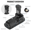 Picture of NEEWER Battery Grip Replacement for BG-R10 Compatible with Canon EOS R5 R5C R6 R6 Mark II Mirrorless Cameras, Powered by LP-E6/LP-E6N/LP-E6NH Batteries for Stable Vertical Shooting