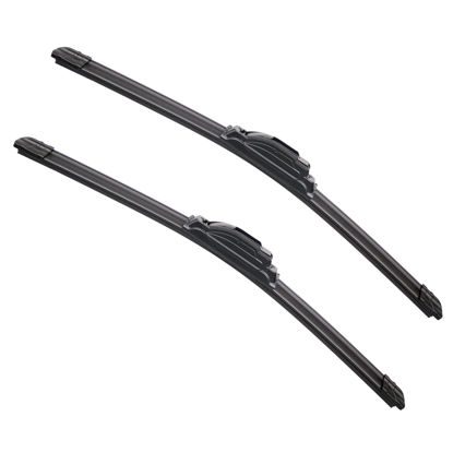 Picture of OEM Quality 24" + 18" Premium All-Seasons Durable Stable And Quiet Windshield Wiper Blades + 1 Year Warranty (Set of 2)