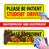 Picture of JUSTTOP 3pcs Magnet for Car, Please Be Patient Student Driver, New Drivers Sticker Safety Warning, Magnetic Reflective Rookie Driver Bumper Sticker (Black&Red)