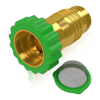 Picture of RVGUARD Inline RV Water Pressure Regulator, Brass Lead-Free Water Pressure Reducer with a Inlet Screen Filter for RV, Camper, Travel Trailer