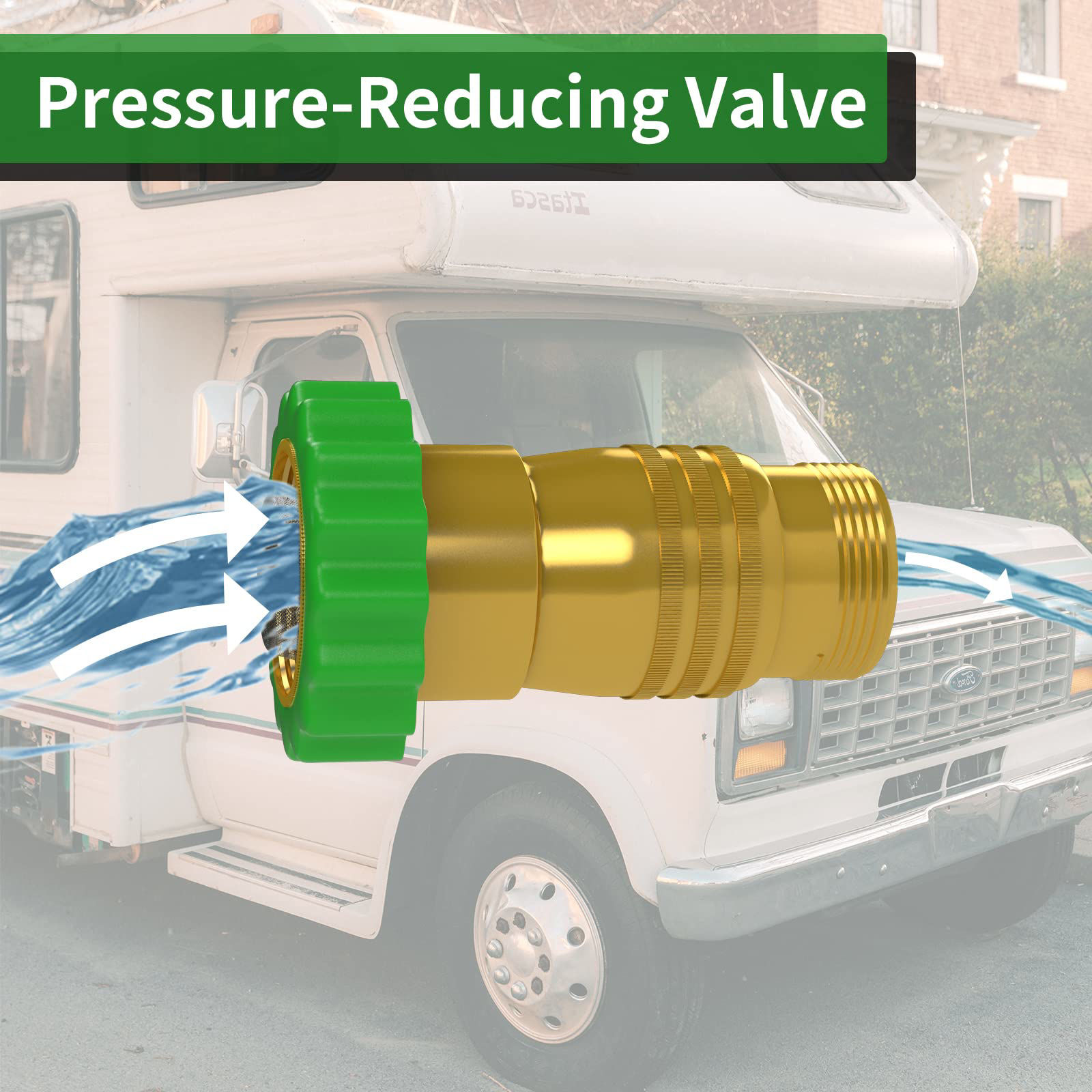 Getuscart Rvguard Inline Rv Water Pressure Regulator Brass Lead Free Water Pressure Reducer 2278