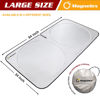 Picture of Magnelex Car Windshield Sun Shade with Storage Pouch. Reflective 240T Material Car Sun Visor with Mirror Cut-Out for Car, Truck, Van or SUV. Foldable Sun Shield for Sun Heat and UV Protection (Large)