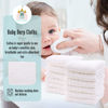 Picture of Cute Castle 12 Pack Muslin Burp Cloths for Baby - Ultra-Soft 100% Cotton Baby Washcloths - Large 20'' by 10'' Super Absorbent Milk Spit Up Rags - Burpy Cloths for Unisex, Boy, Girl - White