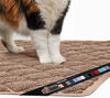 Picture of The Original Gorilla Grip 100% Waterproof Cat Litter Box Trapping Mat, Easy Clean, Textured Backing, Traps Mess for Cleaner Floors, Less Waste, Stays in Place for Cats, Soft on Paws, 24x17 Beige