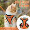 Picture of rabbitgoo Cat Harness and Leash for Walking, Escape Proof Soft Adjustable Vest Harnesses for Cats, Easy Control Breathable Reflective Strips Jacket, Orange, S