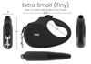 Picture of TUG Tiny 360° Tangle-Free Retractable Dog Leash with Anti-Slip Handle | 10 ft Nylon Tape | One-Handed Brake, Pause, Lock (Black/Grey)