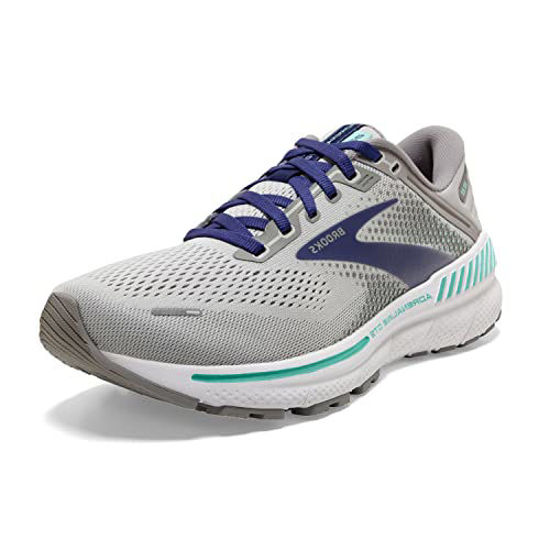 Picture of Brooks Women's Adrenaline GTS 22 Supportive Running Shoe - Alloy/Blue/Green - 9 Medium