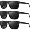 Picture of KALIYADI Polarized Sunglasses Men, Lightweight Mens Sunglasses Polarized UV Protection Driving Fishing Golf (Black/Black/Black)