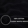 Picture of Homaxy 100% Cotton Waffle Weave Kitchen Dish Towels, Ultra Soft Absorbent Quick Drying Cleaning Towel, 13 x 28 Inches, 8-Pack, Black