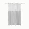 Picture of Shower Curtain Liner with 3 Magnets - Heavy Duty PEVA Plastic Shower Curtain for Bathroom, Waterproof Vinyl & See Through Shower Liner, Metal Grommets - Color Block Clear/Black, 72x72