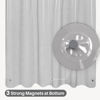 Picture of Shower Curtain Liner with 3 Magnets - Heavy Duty PEVA Plastic Shower Curtain for Bathroom, Waterproof Vinyl & See Through Shower Liner, Metal Grommets - Color Block Clear/Black, 72x72