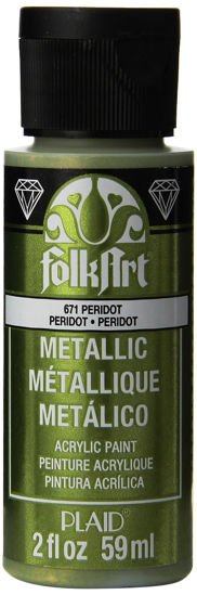 Picture of FolkArt Metallic Acrylic Paint in Assorted Colors (2 Ounce), 671 Peridot