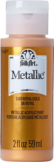 Picture of FolkArt Metallic Acrylic Paint in Assorted Colors (2 Ounce), 2480 Royal Gold