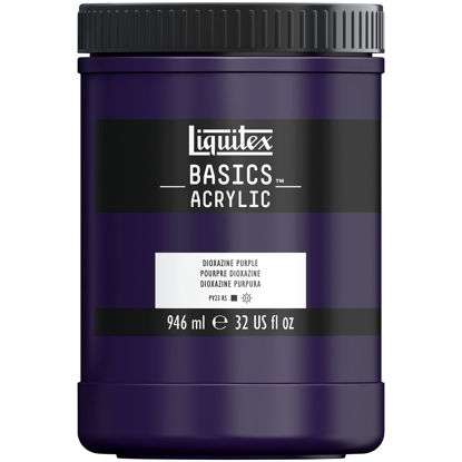 Picture of Liquitex BASICS Acrylic Paint, 946ml (32-oz) Jar, Dioxazine Purple