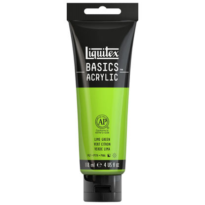 Picture of Liquitex BASICS Acrylic Paint, 118ml (4-oz) Tube, Lime Green