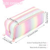 Picture of CICIMELON Large Capacity Pencil Case 3 Compartment Pencil Pouch Pen Bag for Teen Girls Boy Men Women (Rainbow)