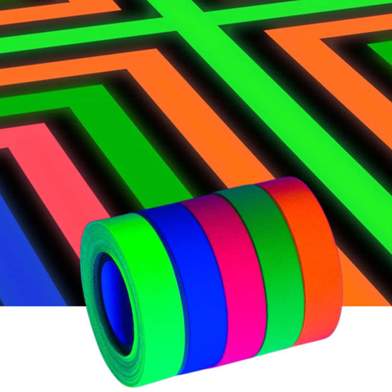 GetUSCart- Neon Gaffer Cloth Tape,Adhesive Black Light Tape Sets