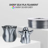 Picture of AMOLEN Silk PLA Filament 1.75mm 3D Printer filaments, Shiny Silver Grey Filament for 3D Printing, 1kg(2.2lbs) Spool, Compatible with Most FDM Printer(Silk Silver Grey)