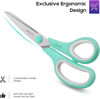 Picture of Scissors, iBayam 8" Multipurpose Scissors Bulk 3-Pack, Ultra Sharp Blade Shears, Comfort-Grip Handles, Sturdy Sharp Scissors for Office Home School Sewing Fabric Craft Supplies, Right/Left Hand