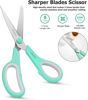 Picture of Scissors, iBayam 8" Multipurpose Scissors Bulk 3-Pack, Ultra Sharp Blade Shears, Comfort-Grip Handles, Sturdy Sharp Scissors for Office Home School Sewing Fabric Craft Supplies, Right/Left Hand