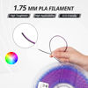 Picture of AMOLEN 3D Printer Filament Tri-Color Silk PLA Filament 1.75mm,Black Blue Purple 3D Printing Coextrusion Filament,1kg/2.2lbs