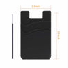 Picture of Card Holder for Back of Phone, Stick-on ID Credit Adhesive Silicone Pouch Wallet Card Sleeve Pocket for All Smartphones