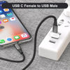 Picture of Basesailor USB to USB C Adapter 2 Pack,Type C Female to A Male Cable Converter for Apple Watch Ultra iWatch Series 7 8,iPhone 14 13 12 11 Pro Max Mini,AirPods,iPad 9 Air 4 5,Samsung Galaxy S23 S21 S22