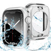 Picture of Goton 2 in 1 Waterproof Case for Apple Watch Series 8 & Series 7 45mm Screen Protector, 360 Protective Glass Face Cover Hard PC Bumper + Back Frame for iWatch 8/7 Accessories 45 mm, Silver