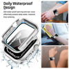 Picture of Goton 2 in 1 Waterproof Case for Apple Watch Series 8 & Series 7 45mm Screen Protector, 360 Protective Glass Face Cover Hard PC Bumper + Back Frame for iWatch 8/7 Accessories 45 mm, Silver