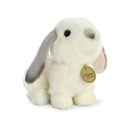 Picture of Aurora® Adorable Miyoni® Lop Eared Rabbit Stuffed Animal - Lifelike Detail - Cherished Companionship - Grey 8 Inches