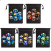 Picture of CiaraQ Polyhedral Dice Set (35 Pieces) with Black Pouches, 5 Complete Double-Colors Dice Sets of D4 D6 D8 D10 D% D12 D20 Compatible with Dungeons and Dragons DND RPG MTG Table Games