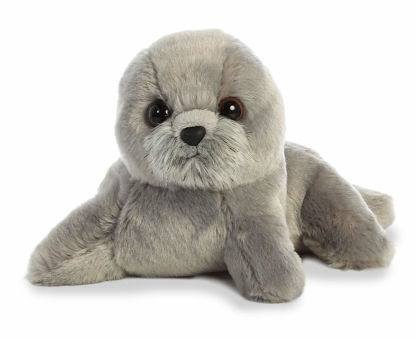 Picture of Aurora® Adorable Mini Flopsie™ Harpo Seal Stuffed Animal - Playful Ease - Timeless Companions - Gray 8 Inches