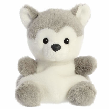 Picture of Aurora® Adorable Palm Pals™ Busky Husky™ Stuffed Animal - Pocket-Sized Fun - On-The-Go Play - Gray 5 Inches