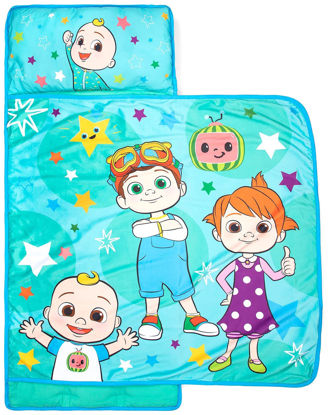 Picture of CoComelon JJ Friends Nap Mat - Built-in Pillow and Blanket - Super Soft Microfiber Kids'/Toddler/Children's Bedding, Ages 3-7 (Official Cocomelon Product)