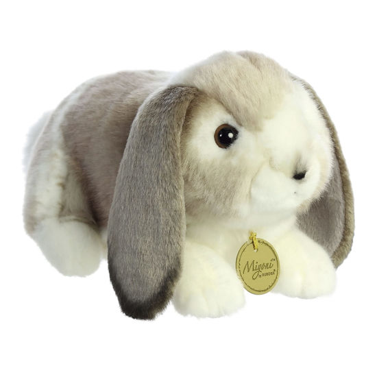 Picture of Aurora® Adorable Miyoni® Holland Lop Rabbit Stuffed Animal - Lifelike Detail - Cherished Companionship - Grey 9 Inches