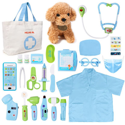 Phobby Doctor Kit for Kids, Pretend Doctor Playset with Real Stethoscope,  Dentist Toy Kit for Girls Boys Ages 3-8